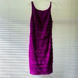 JS Collections laser cut tiered dress